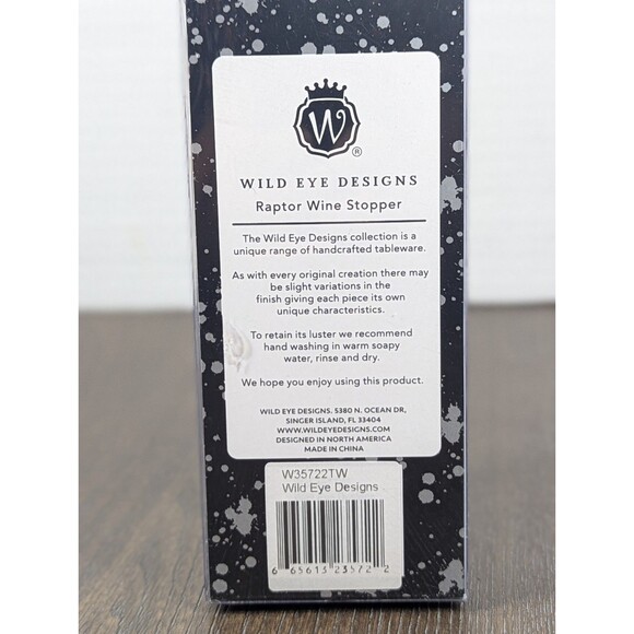 NEW Wild Eye Designs Raptor Wine Stopper Gold Dinosaur Velociraptor Figurine - Picture 8 of 8